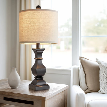 Retro Table Lamps Set of 2 Nightstands Lamps for Bedroom Living Room 20.5" Vintage Rustic Bedside Lamp