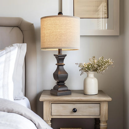 Retro Table Lamps Set of 2 Nightstands Lamps for Bedroom Living Room 20.5" Vintage Rustic Bedside Lamp